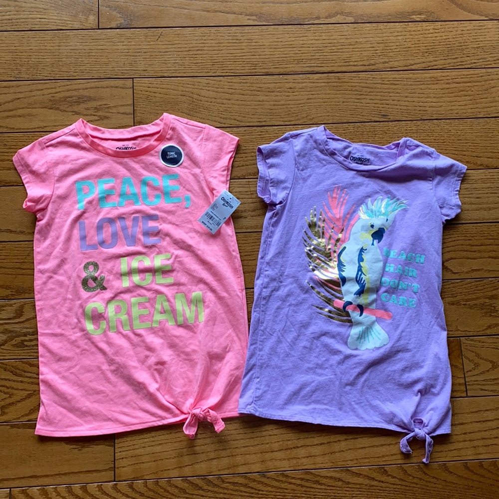 2 TUNIC LENGTH SHIRTS